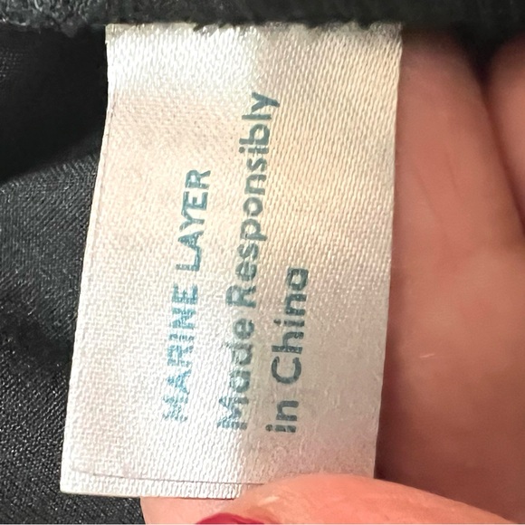 Marine Layer Allison Black Modal Blend Pull On Dolphin Hem Ankle Pants Women’s M - Picture 9 of 10